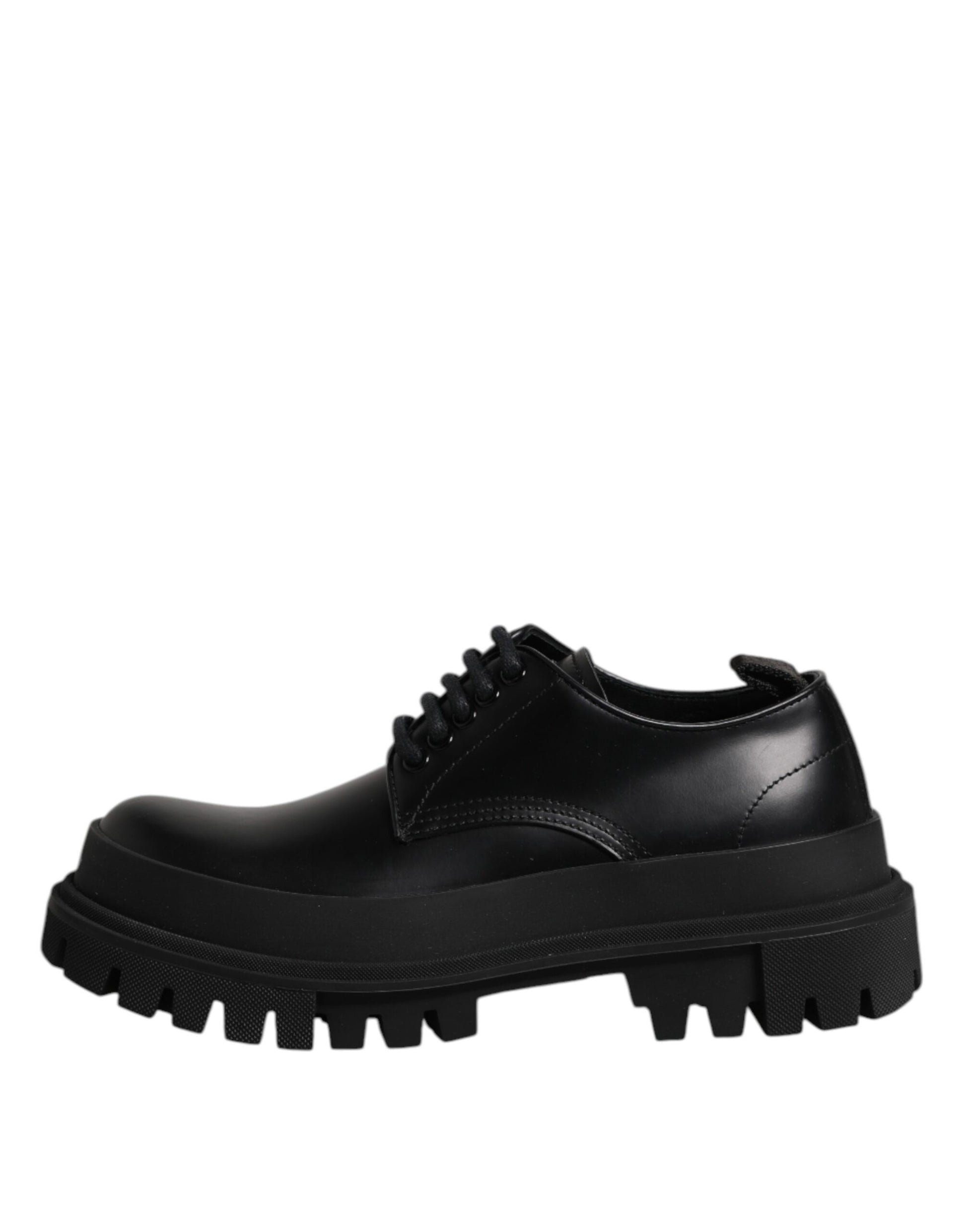 Schwarze Derby-Schnürschuhe aus Leder für Herren