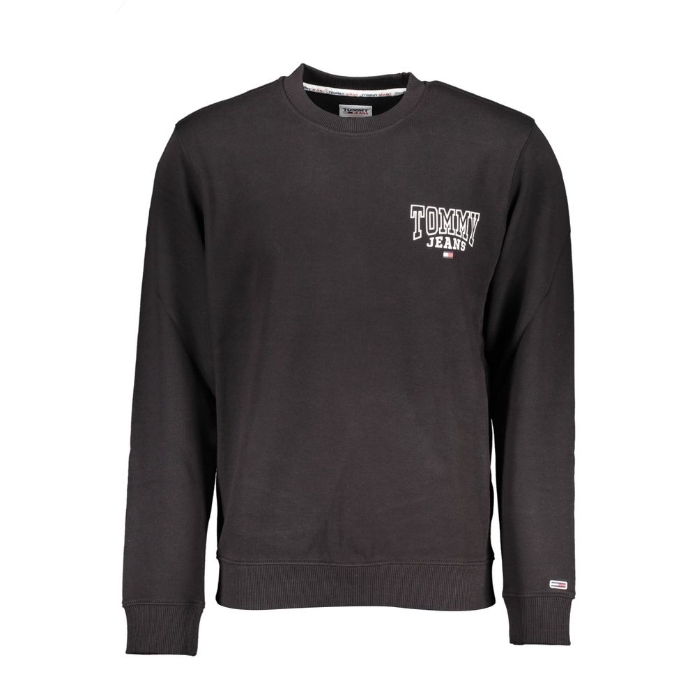 Schwarzer Baumwollpullover