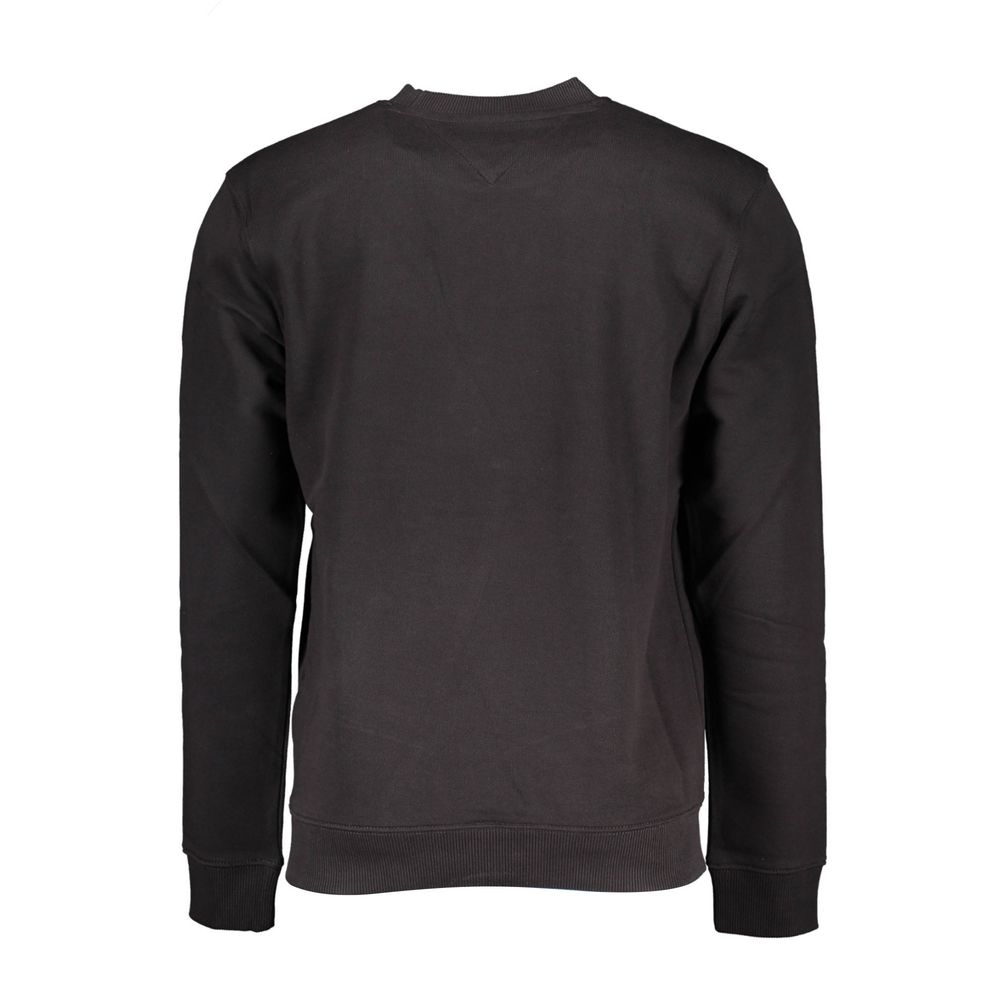 Schwarzer Baumwollpullover
