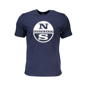 Blaues Baumwoll-T-Shirt