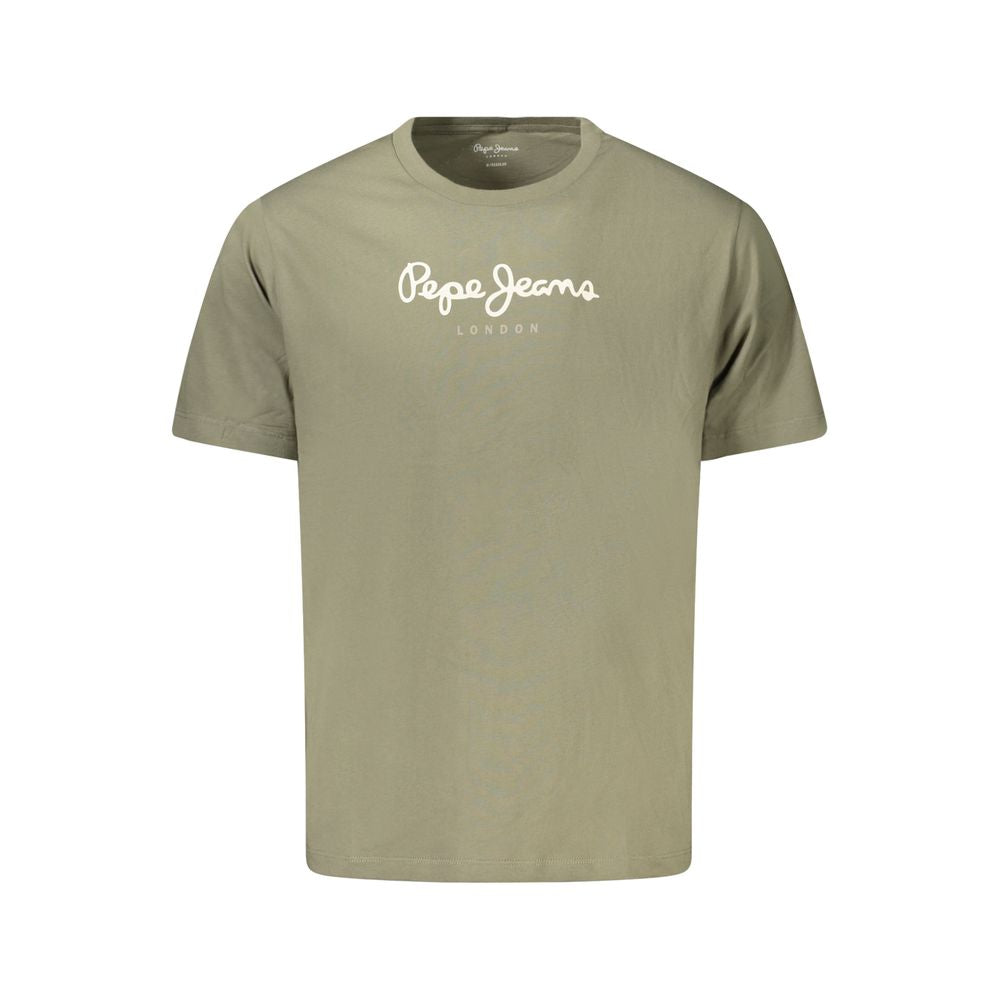 Grünes Herren-T-Shirt aus Baumwolle