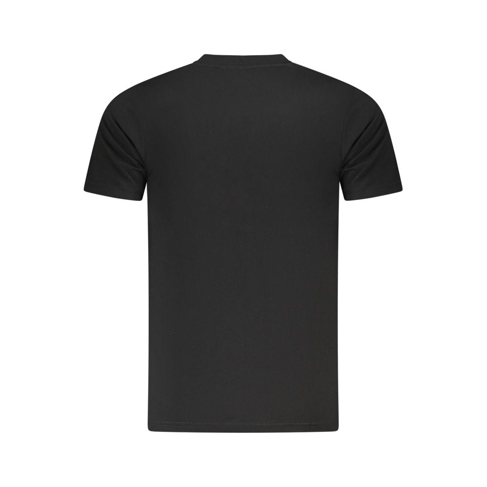 Schwarzes Herren-T-Shirt aus Baumwolle
