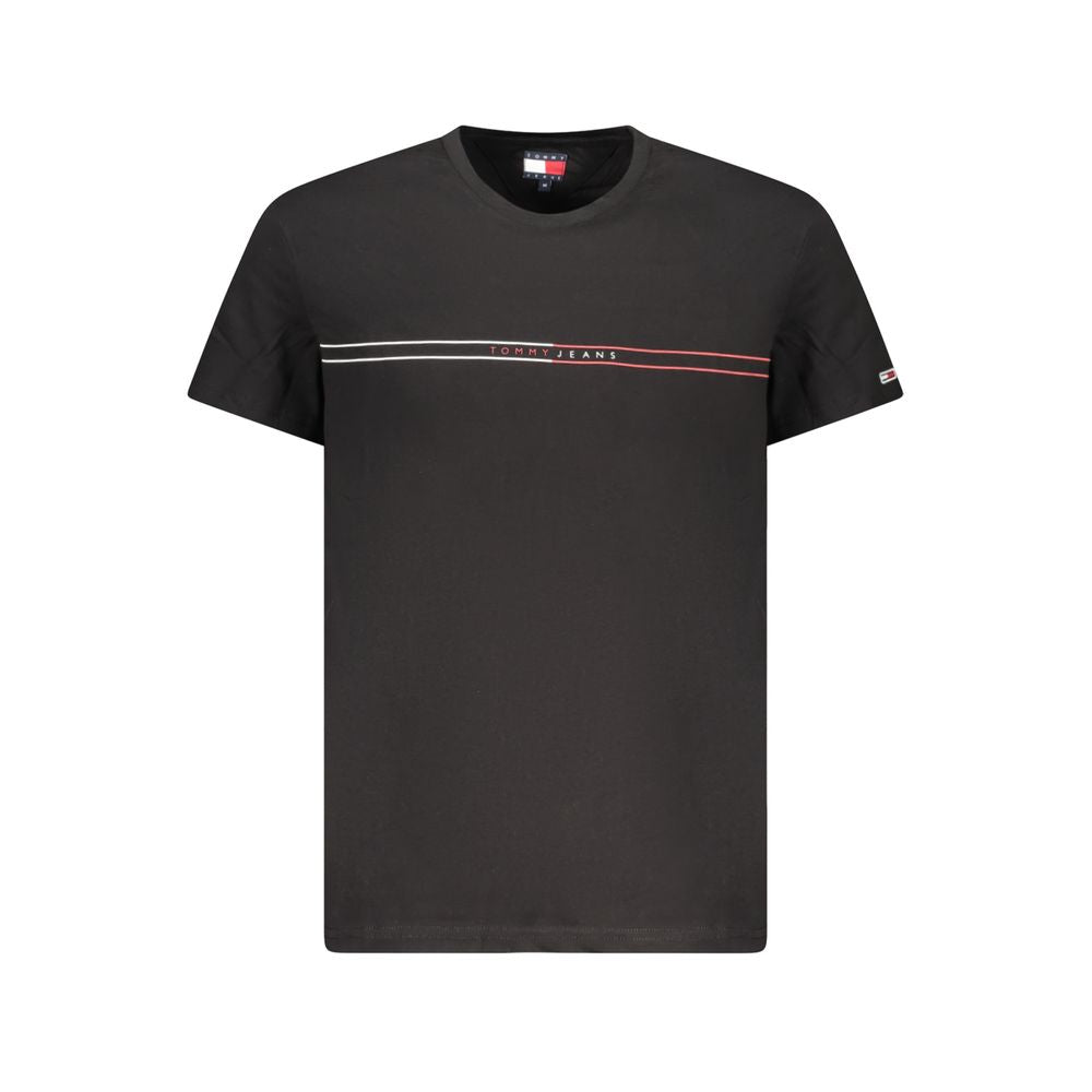 Schwarzes Herren-T-Shirt aus Baumwolle