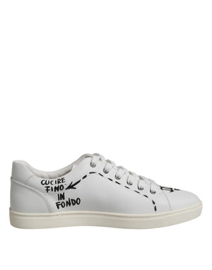 Weiße London Kalbsleder Herren Sneakers Schuhe