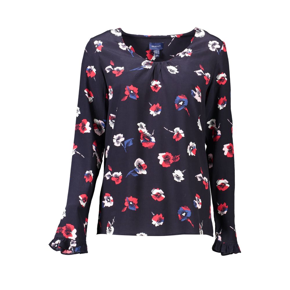 Blauer Viskose-Pullover für Damen