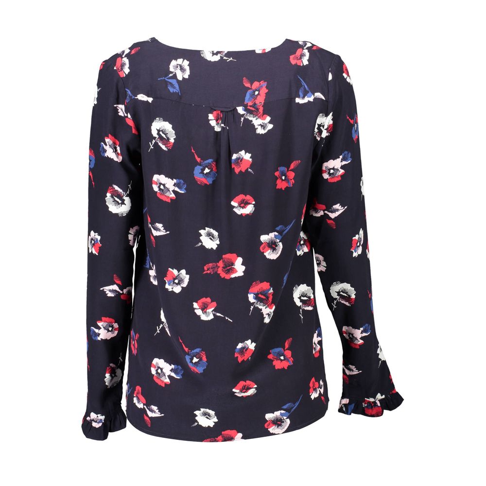 Blauer Viskose-Pullover für Damen