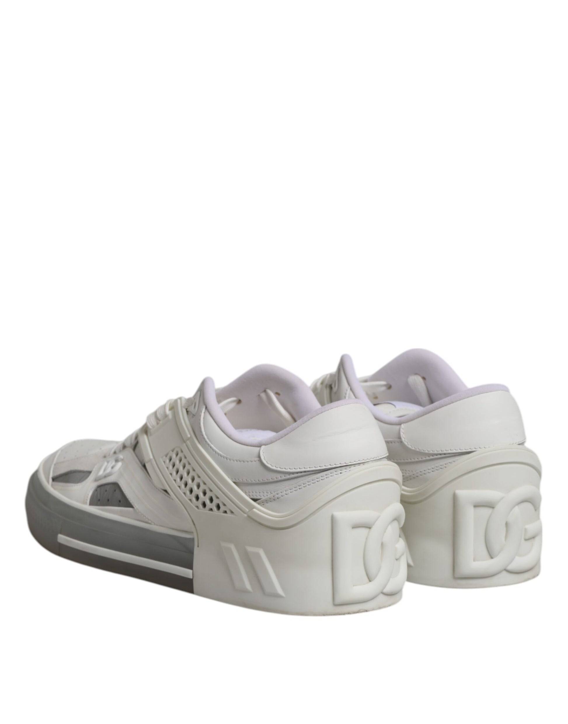 Weiße Low Top DG geprägte Herren Sneakers Schuhe