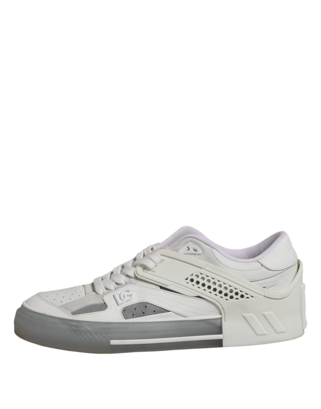 Weiße Low Top DG geprägte Herren Sneakers Schuhe
