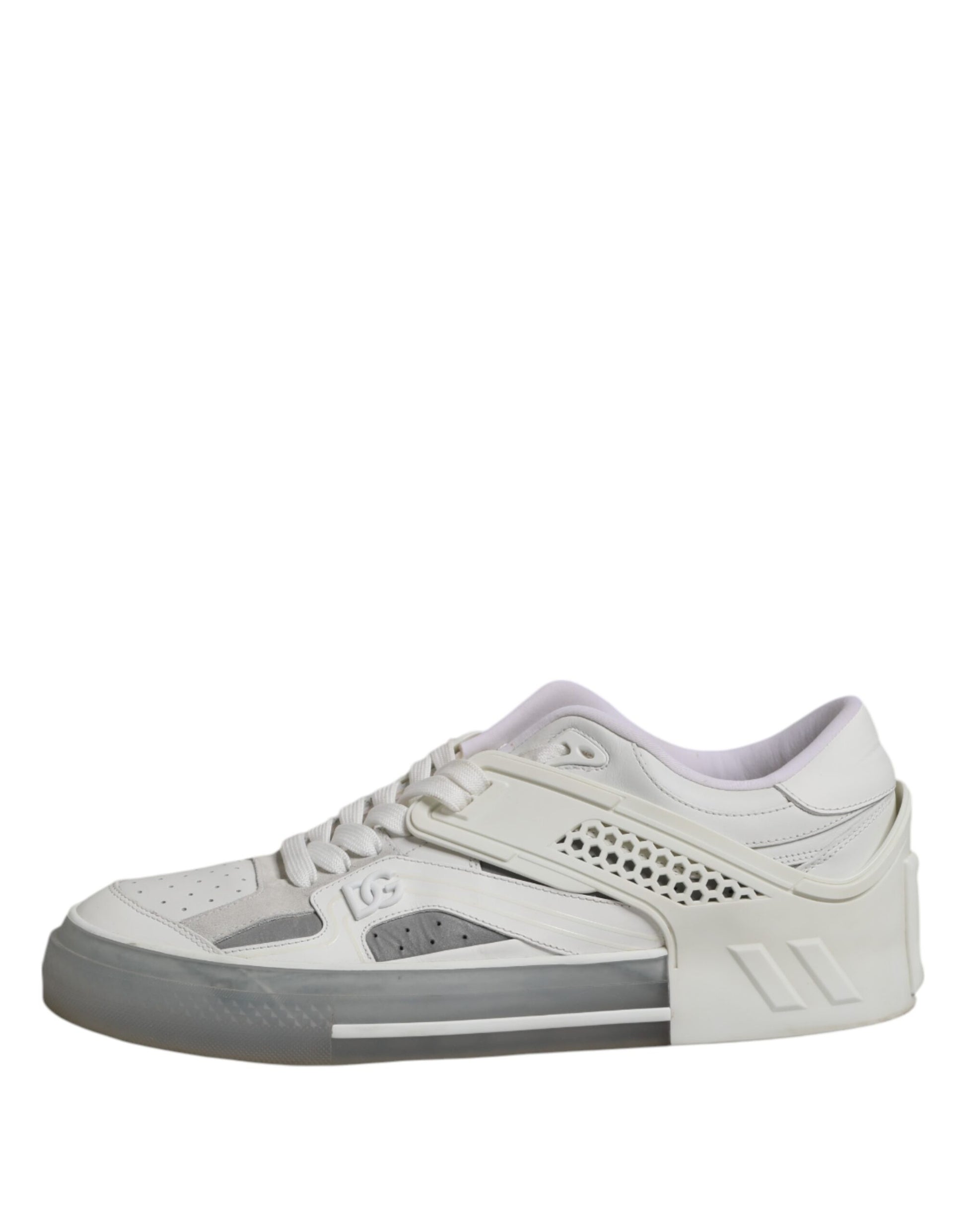 Weiße Low Top DG geprägte Herren Sneakers Schuhe