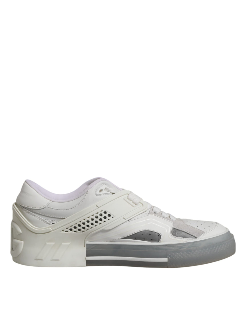 Weiße Low Top DG geprägte Herren Sneakers Schuhe