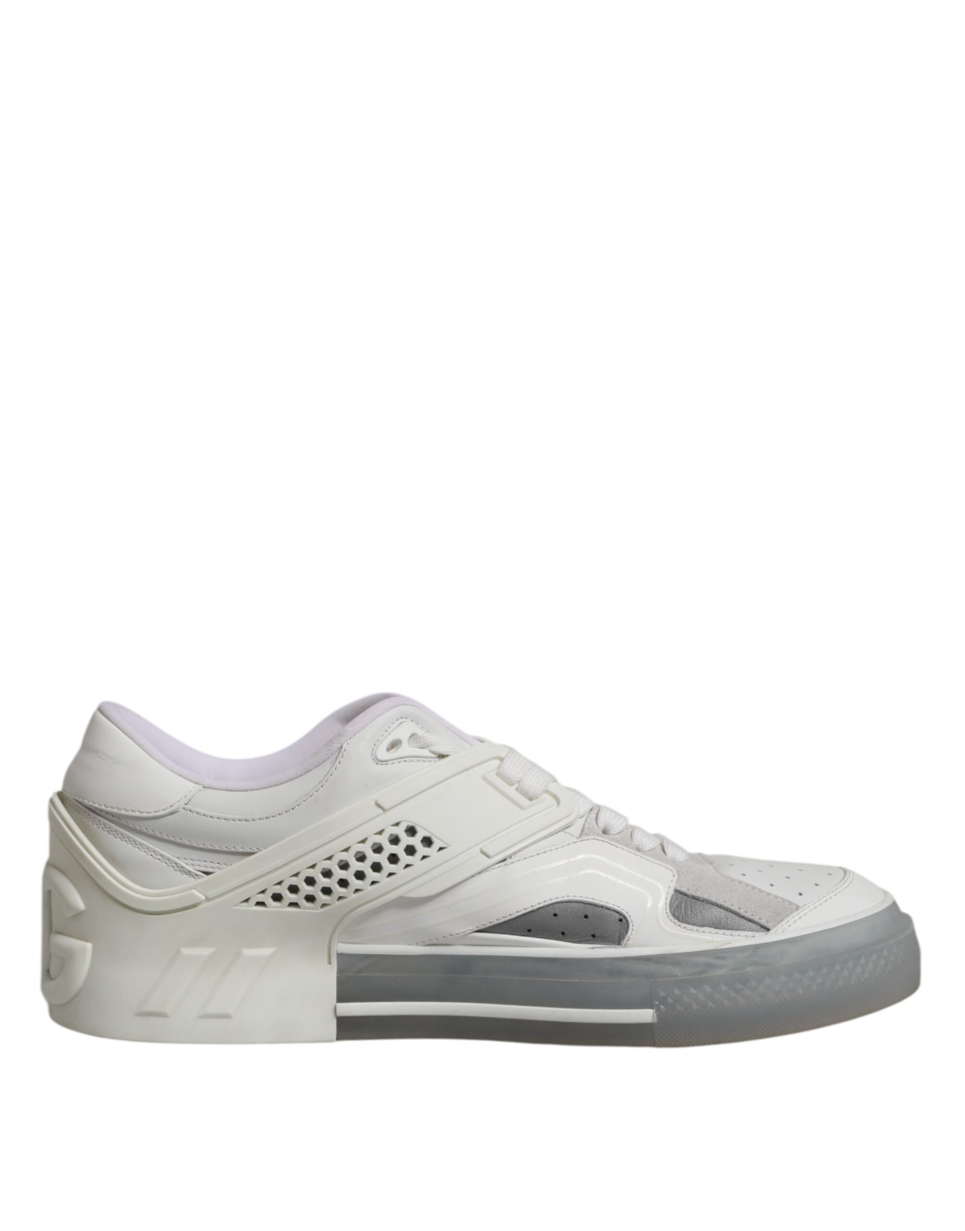 Weiße Low Top DG geprägte Herren Sneakers Schuhe