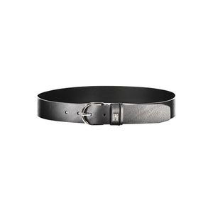 Schwarzer Ledergürtel für Damen