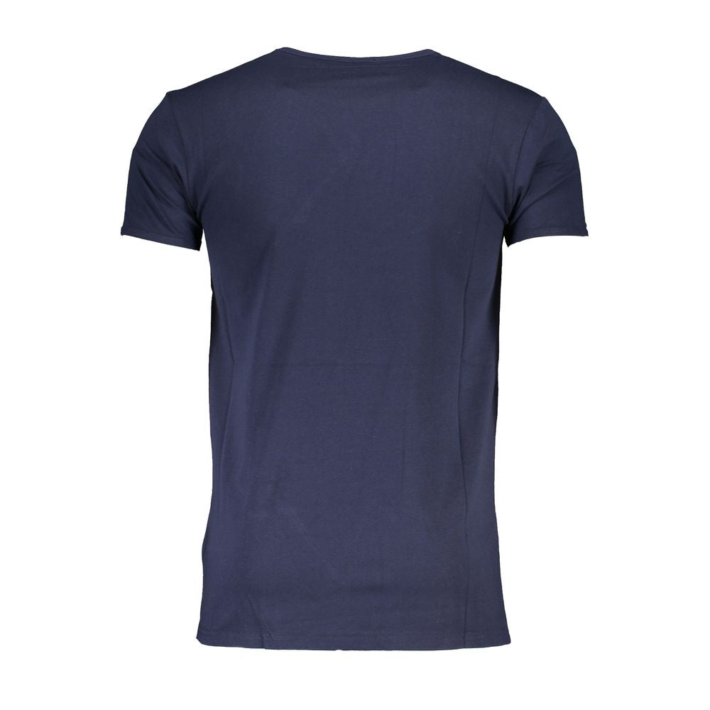 Blaues Baumwoll-T-Shirt