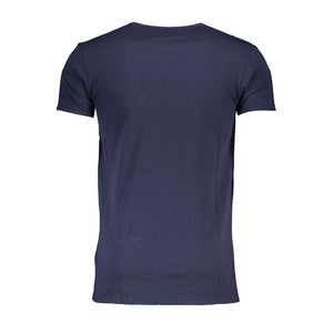 Blaues Baumwoll-T-Shirt