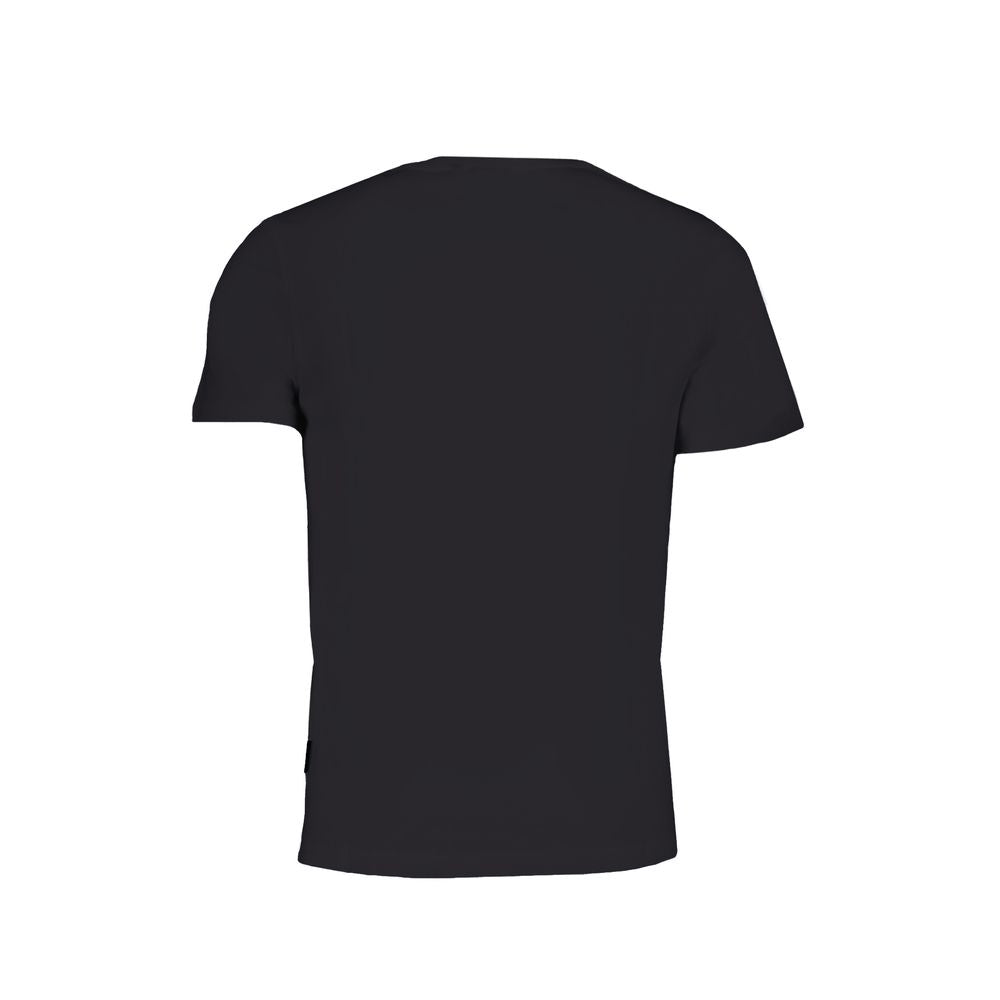 Schwarzes Baumwoll-T-Shirt