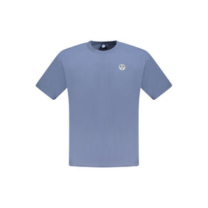 Blaues Herren-T-Shirt aus Baumwolle