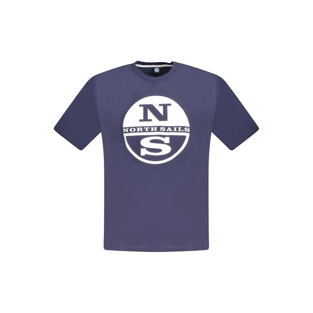 Blaues Herren-T-Shirt aus Baumwolle