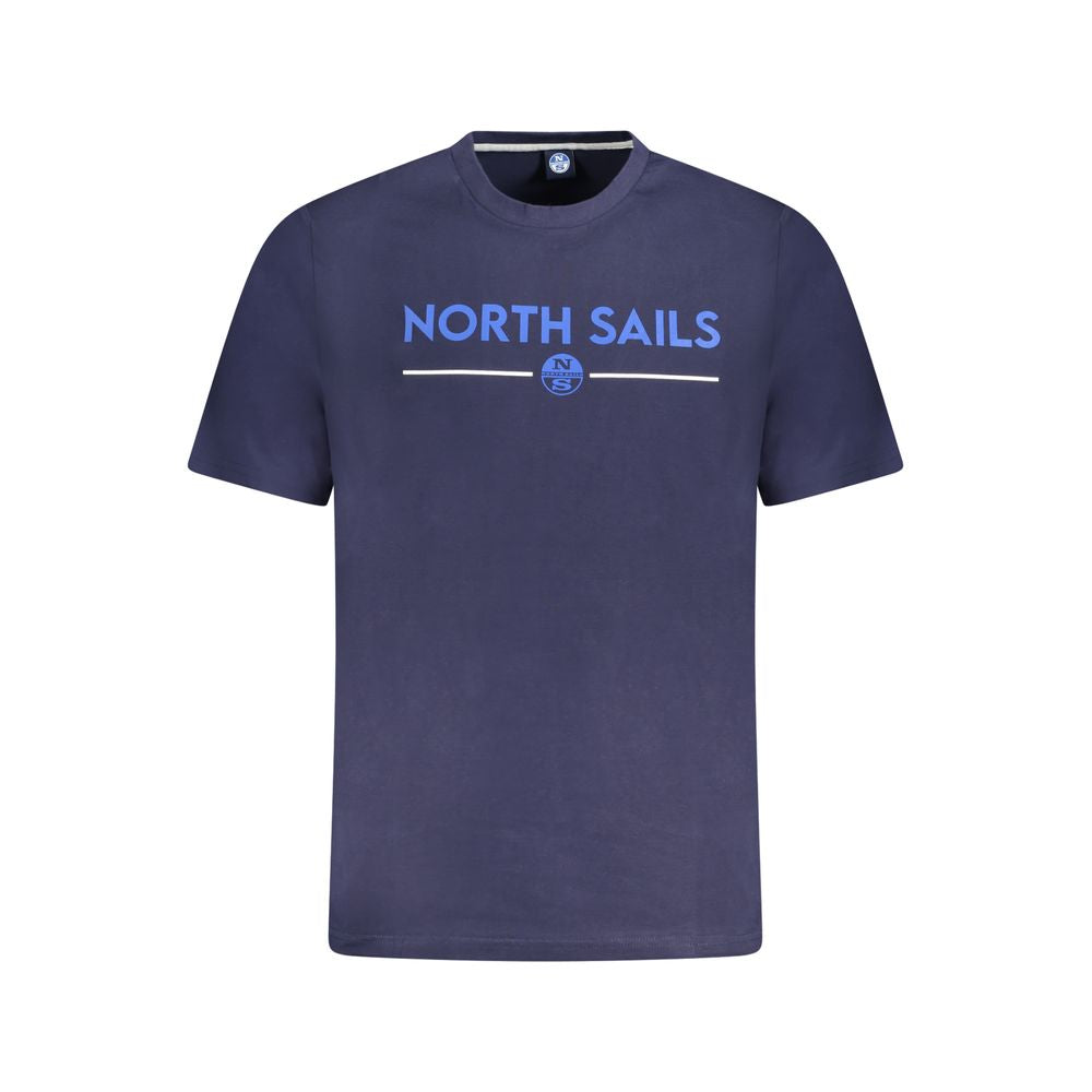 Blaues Herren-T-Shirt aus Baumwolle