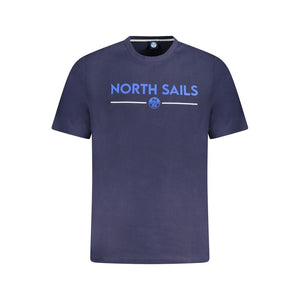Blaues Herren-T-Shirt aus Baumwolle