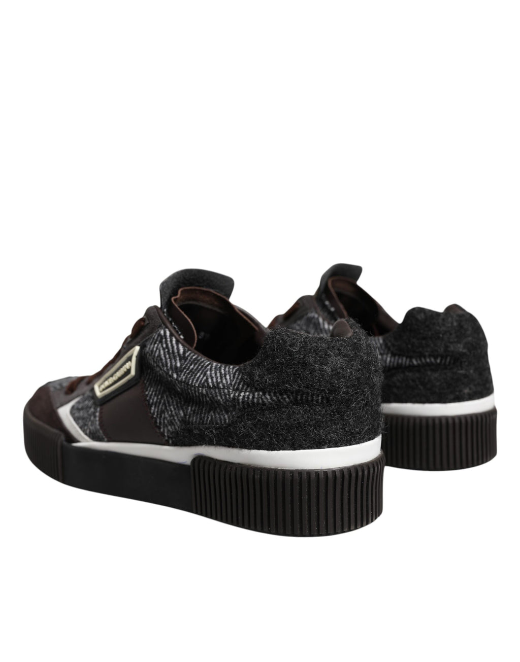 Mehrfarbige Low-Top-Sneakers aus Leder