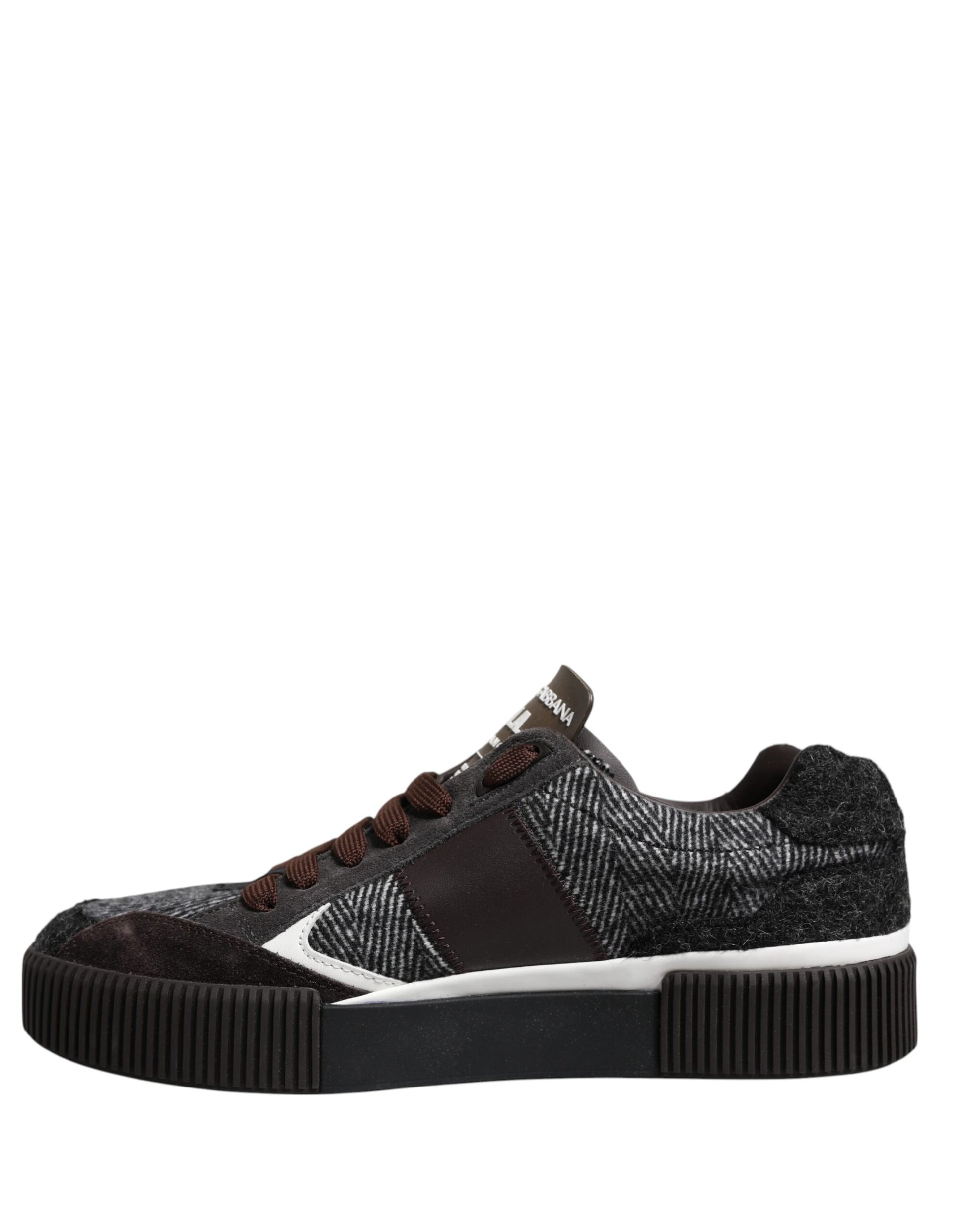 Mehrfarbige Low-Top-Sneakers aus Leder