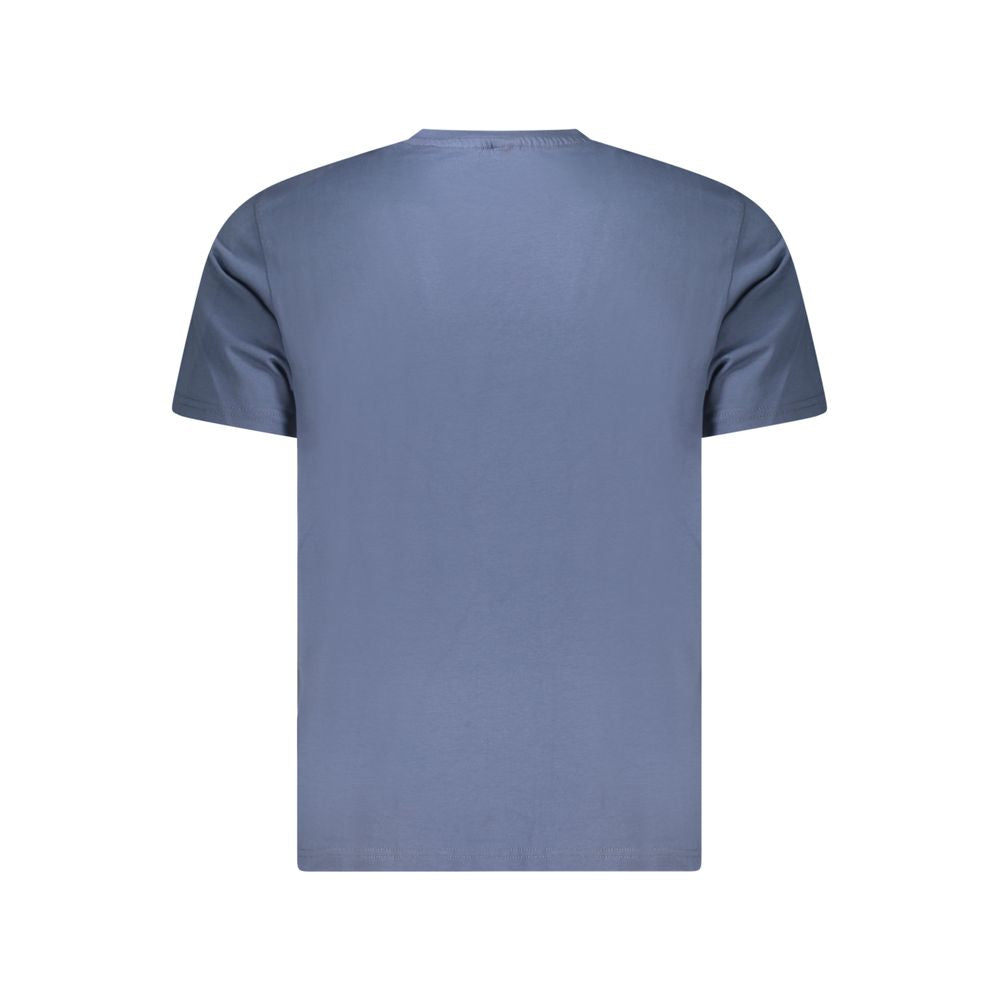 Blaues Herren-T-Shirt aus Baumwolle