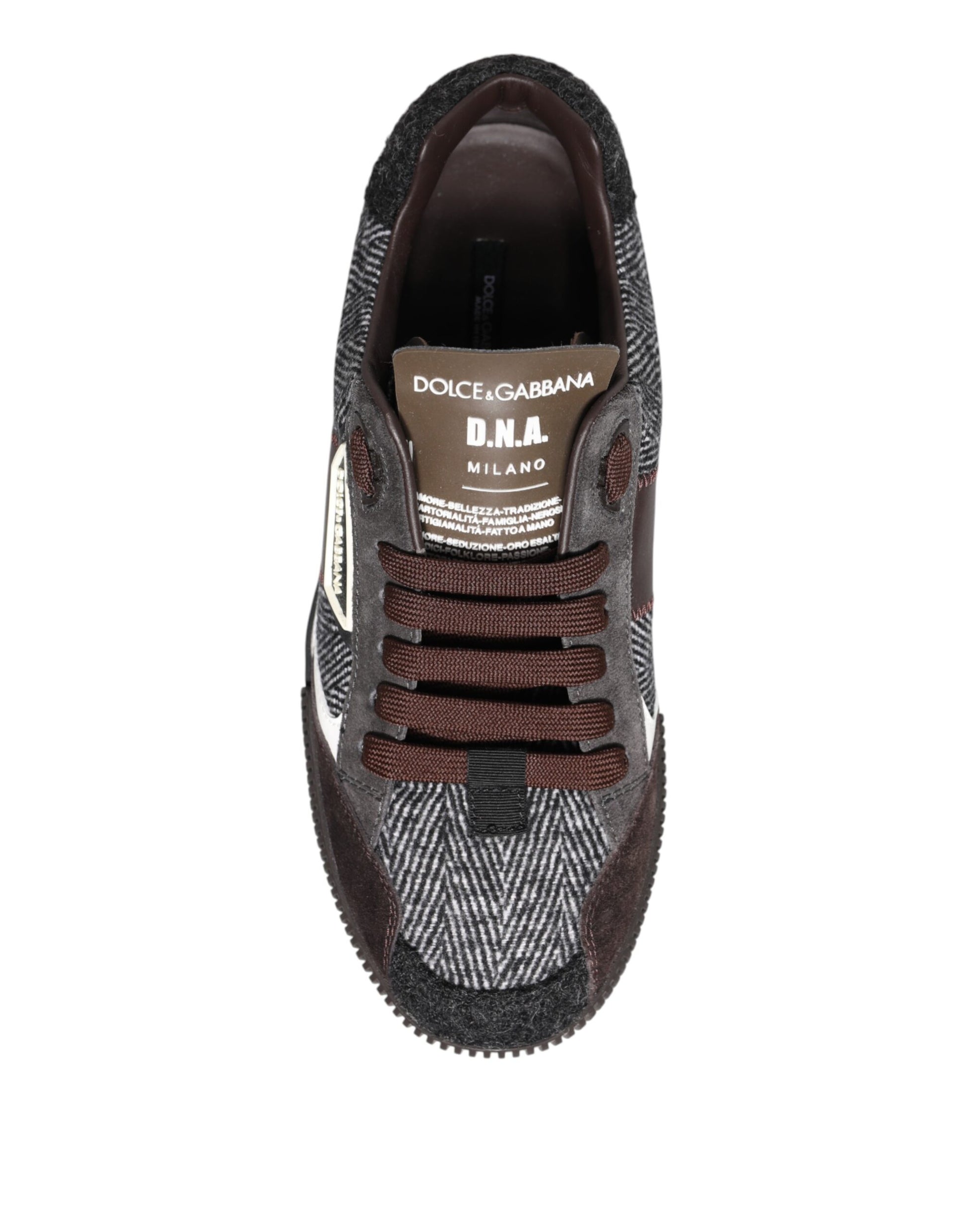 Mehrfarbige Low-Top-Sneakers aus Leder