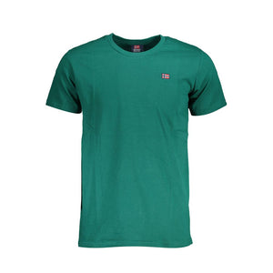 Grünes Herren-T-Shirt aus Baumwolle
