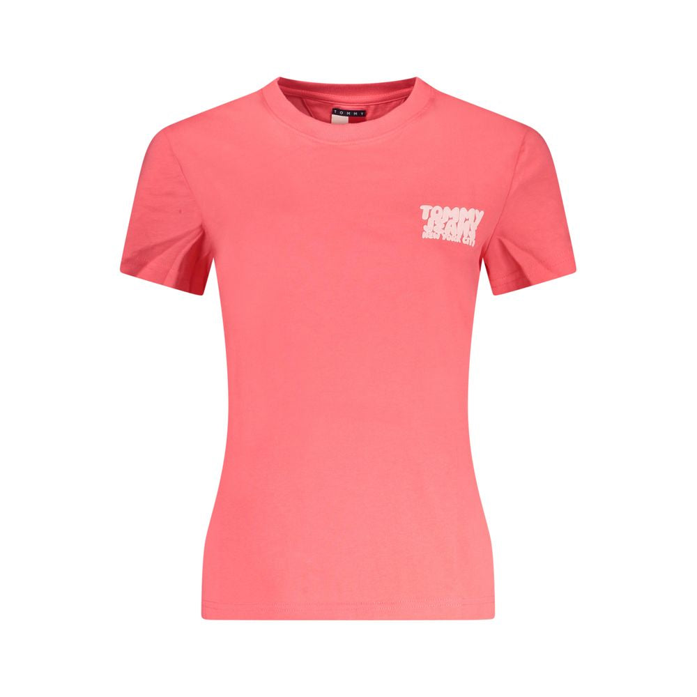 Rosa Baumwoll-T-Shirt für Damen