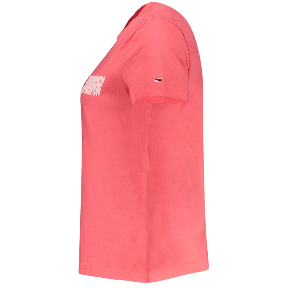 Rosa Baumwoll-T-Shirt für Damen