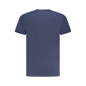 Blue Cotton Men T-Shirt