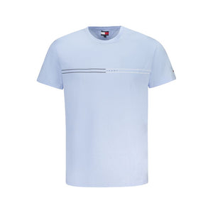 Blue Cotton Men T-Shirt