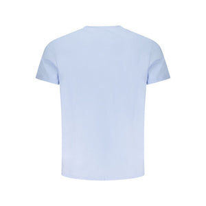 Blue Cotton Men T-Shirt