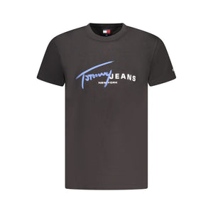 Schwarzes Herren-T-Shirt aus Baumwolle