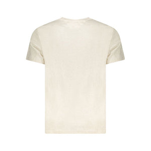 Beige Cotton Men T-Shirt