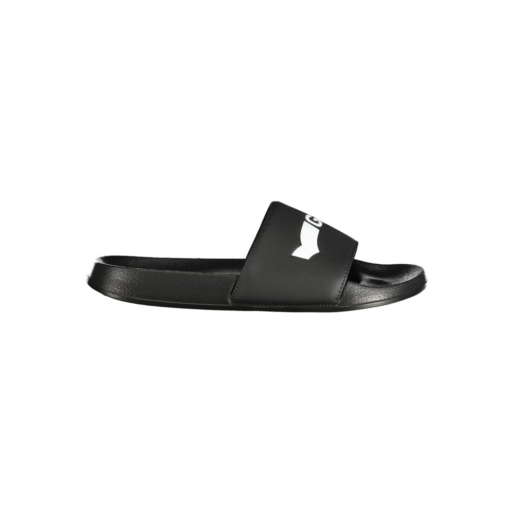 Schwarze Polyester-Sandale für Herren