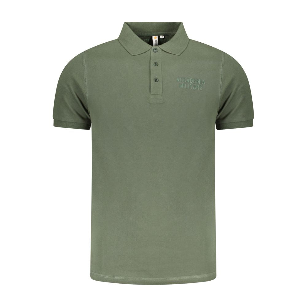 Accademia Militare Green Cotton Polo Shirt