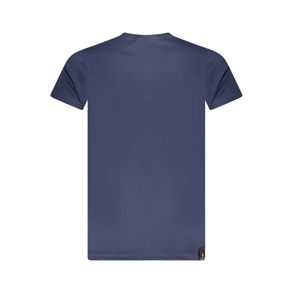 Blaues Baumwoll-T-Shirt
