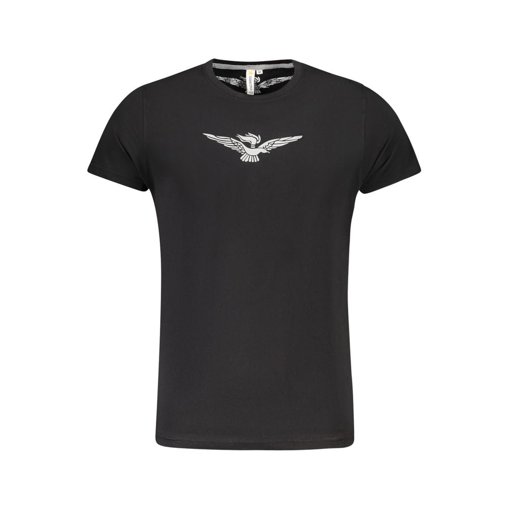 Schwarzes Baumwoll-T-Shirt