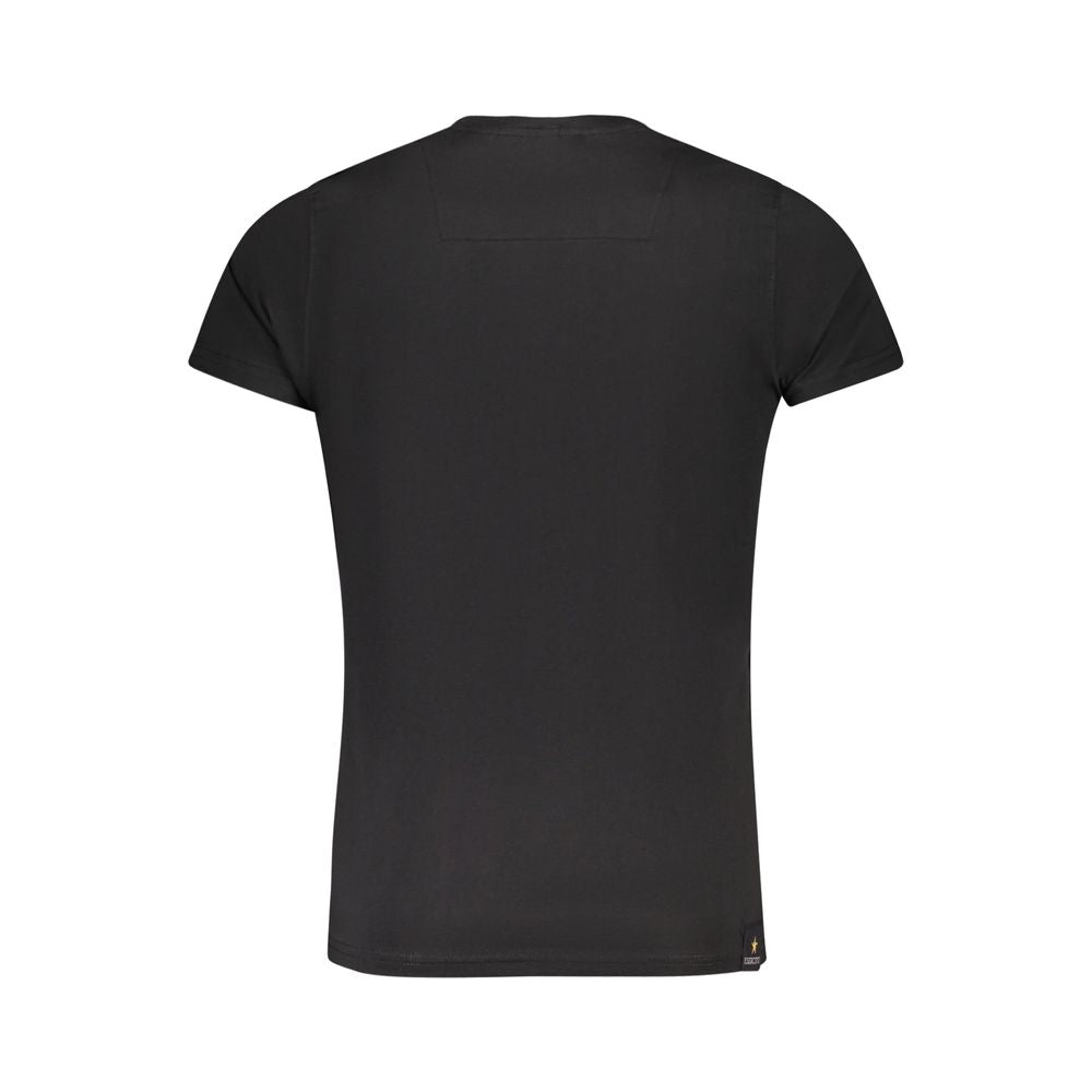 Schwarzes Baumwoll-T-Shirt