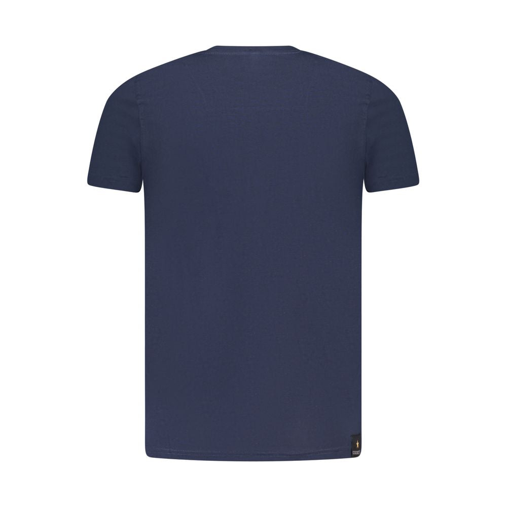 Blaues Baumwoll-T-Shirt