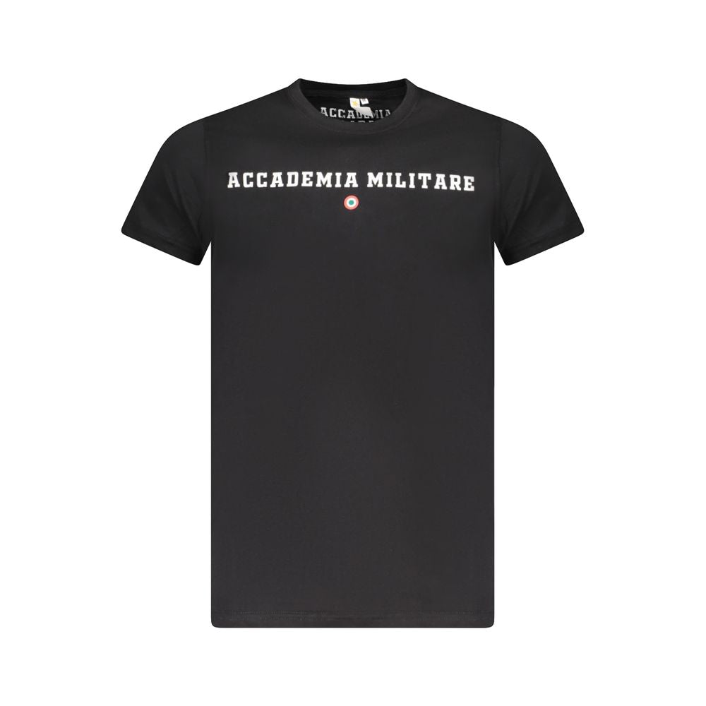 Schwarzes Baumwoll-T-Shirt