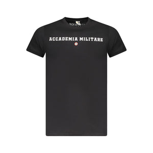 Schwarzes Baumwoll-T-Shirt