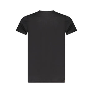 Schwarzes Baumwoll-T-Shirt