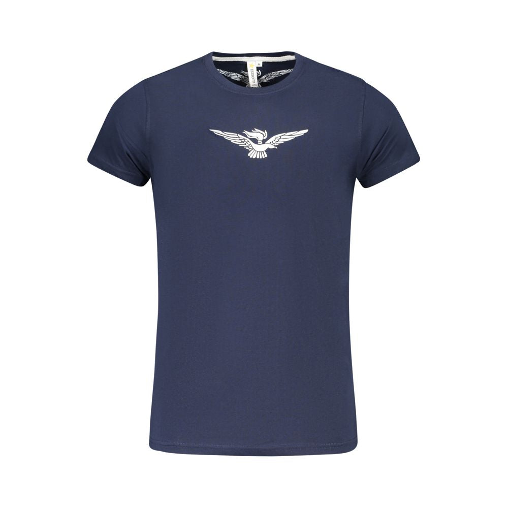 Blaues Baumwoll-T-Shirt