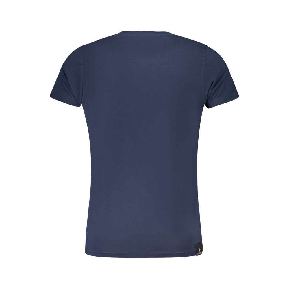 Blaues Baumwoll-T-Shirt
