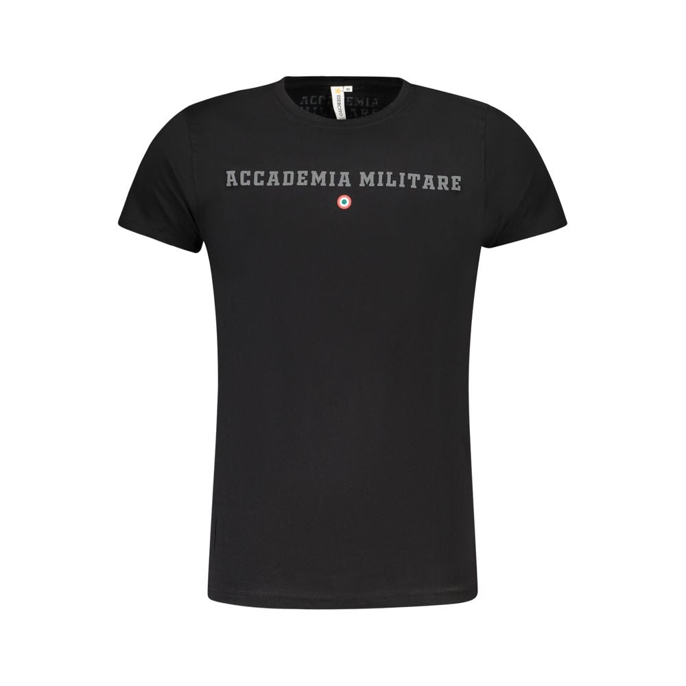 Schwarzes Baumwoll-T-Shirt