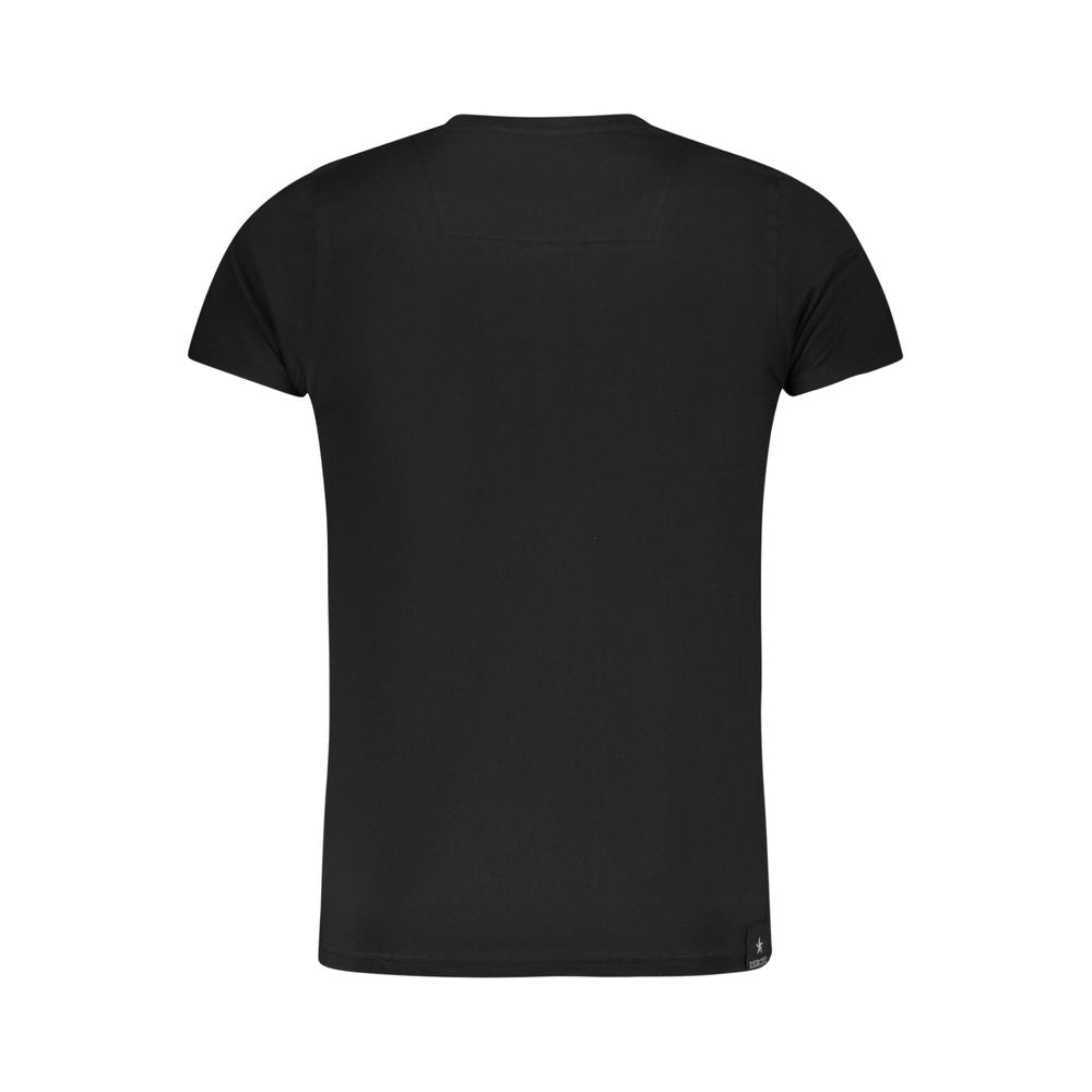 Schwarzes Baumwoll-T-Shirt