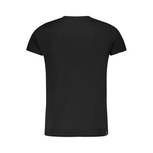 Schwarzes Baumwoll-T-Shirt