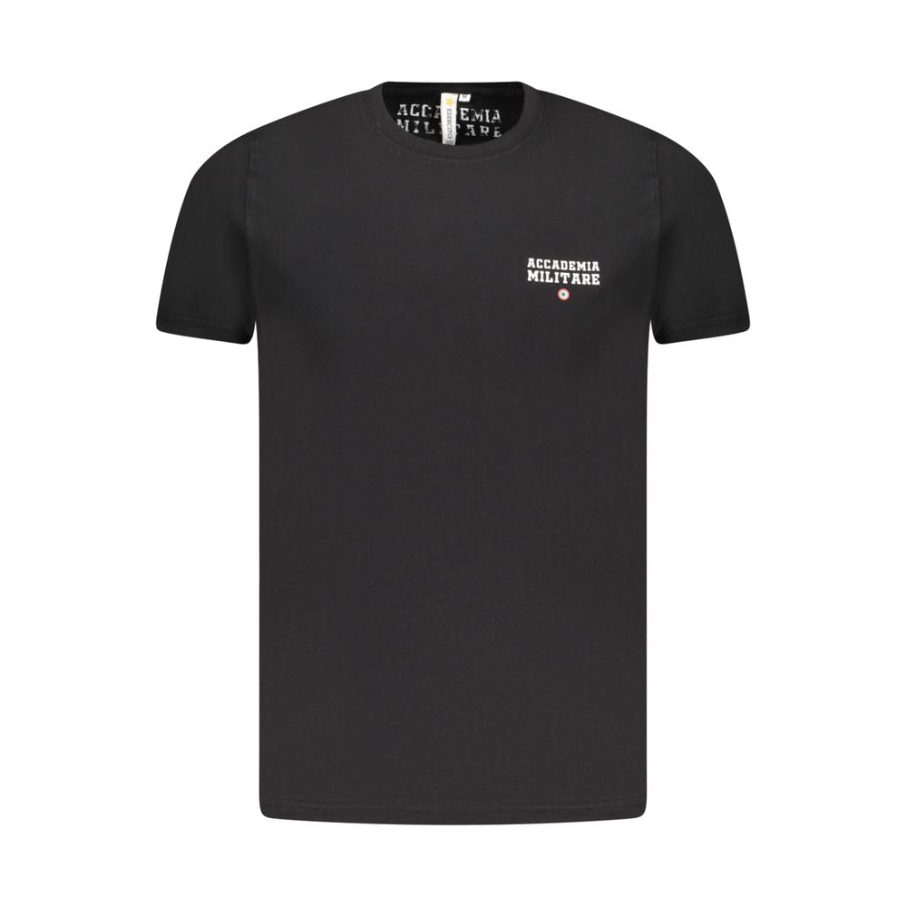Schwarzes Baumwoll-T-Shirt